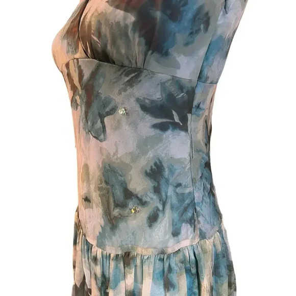 JONATHAN MARTIN STUDIOS 100% SILK MIDI HALTER DRESS SIZE 6 - Picture 6 of 12